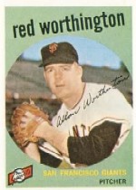 1959 Topps Baseball Cards      028      Al Worthington